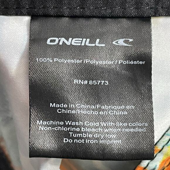 O'Neill Mens Size 28 Boardshorts Swim Surf Trunks Beach Floral Sunset Hawaiian - Picture 6 of 12